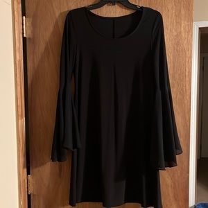 Black dress with bell sleeves